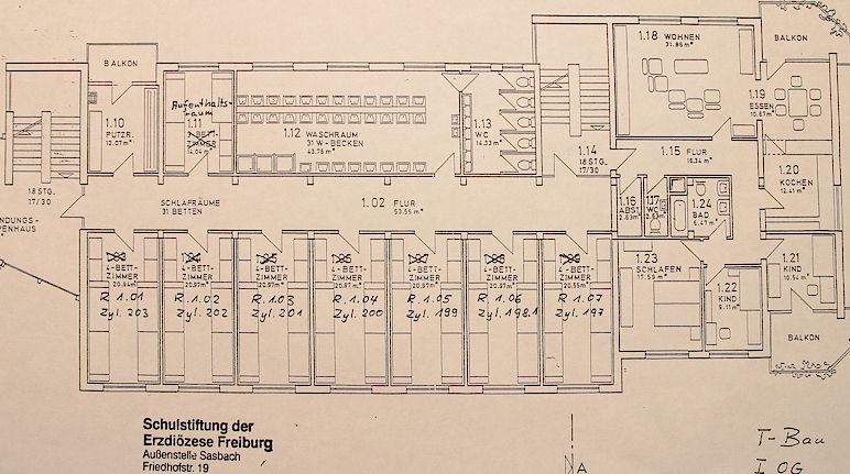 Erdgeschoss der Unterkunft